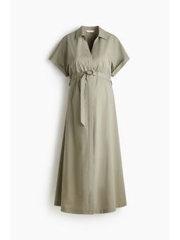 H&M - Women Green Mama Belted Dress