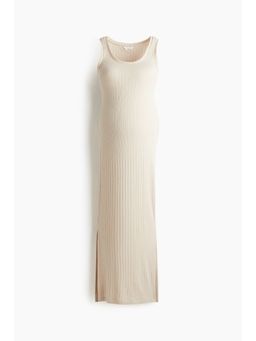 H&M - Women Beige Mama Rib-Knit Dress
