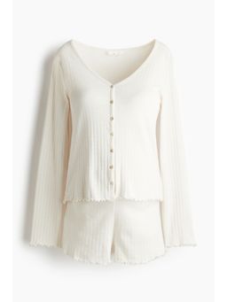 H&M - Women White Mama Pointelle Pyjamas
