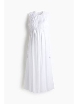 H&M - Women White MAMA Drawstring-Detail Dress