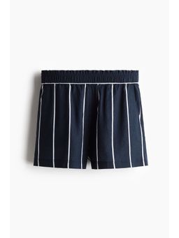 H&M - Women Blue Linen-Blend Shorts