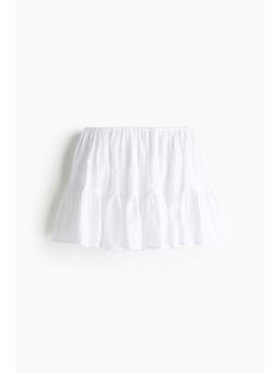 H&M - Women White Flounced Mini Skirt