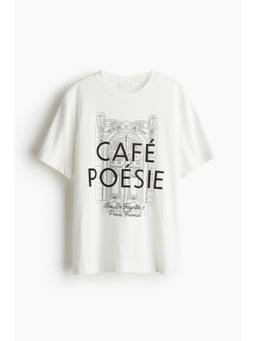 H&M - Women White Printed T-Shirt