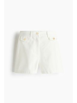 H&M - Women White Cotton Shorts