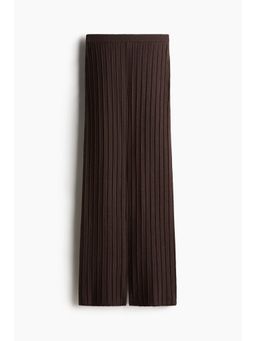 H&M - Women Brown Crochet-Look Trousers