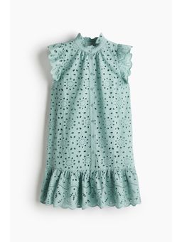 H&M - Women Turquoise Broderie Anglaise Dress