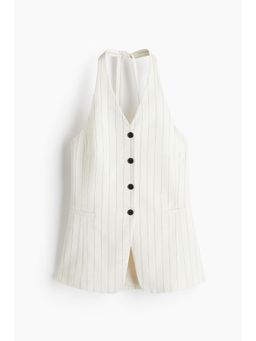 H&M - Women White Halter Neck Waistcoat