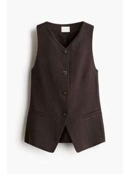 H&M - Women Brown Long Waistcoat