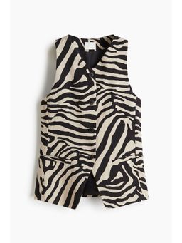 H&M - Women Beige Long Waistcoat