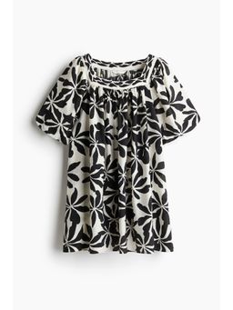 H&M - Women White Balloon-Sleeved Tunic Dress
