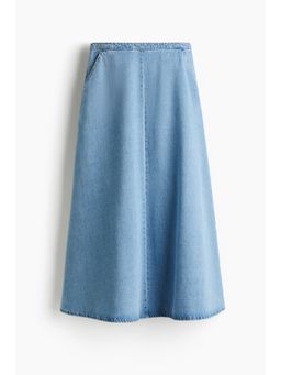 H&M - Women Blue Denim Midi Skirt