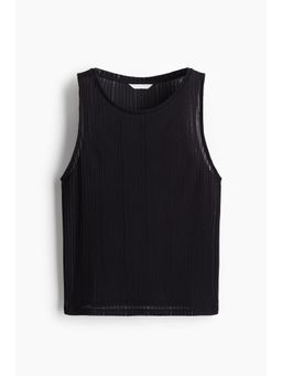 H&M - Women Black Rib-Knit Vest Top