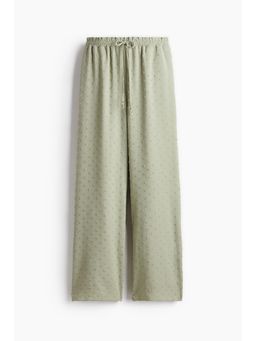 H&M - Women Green Plumeti Drawstring Trousers