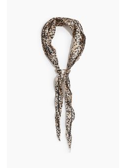 H&M - Women Beige Metal-Detail Neck Scarf (127x26)