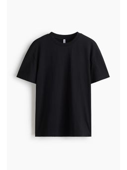 H&M - Women Black Loose-Fit T-Shirt
