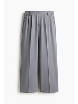 H&M - Women Grey Wide Tailored Trousers