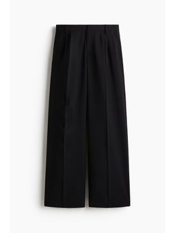 H&M - Women Black Wide Tailored Trousers