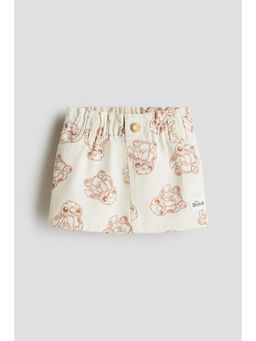 H&M - Girls Beige Printed Twill Skirt