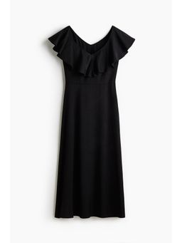 H&M - Women Black Flounced Dress