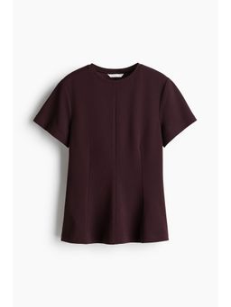 H&M - Women Burgundy Waisted Top