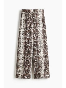 H&M - Women Beige Wide Tailo Trousers