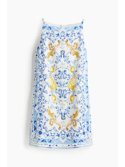 H&M - Women Brown Linen-Blend Strappy Dress