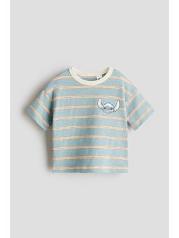 H&M - Boys Blue Loose-Fit Printed T-Shirt