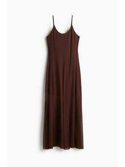 H&M - Women Brown Strappy Mesh Dress