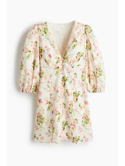 H&M - Women White Linen-Blend Dress