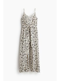 H&M - Women White Tie-Belt Jumpsuit