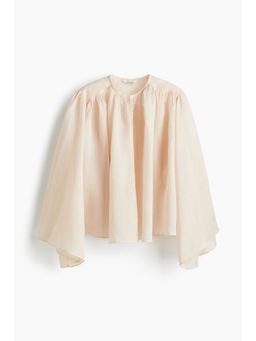 H&M - Women Orange Voluminous Ramie Blouse