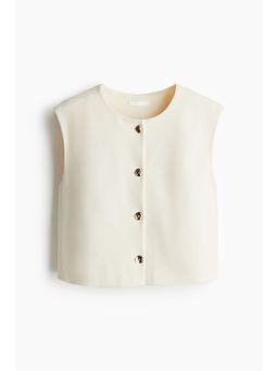 H&M - Women Beige Interlock Waistcoat