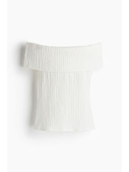 H&M - Women White Off-The-Shoulder Top
