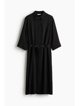 H&M - Women Black Belted Shirt Dress