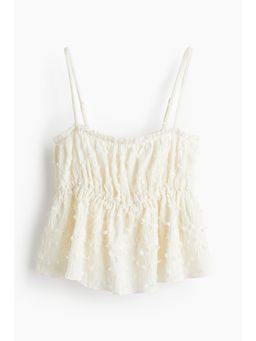 H&M - Women White Textured Jersey Top