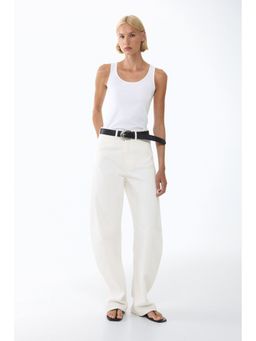 H&M - Women White 3-Pack Ribbed Vest Tops