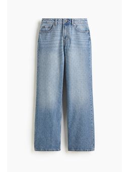 H&M - Women Blue Wide High Studded Jeans