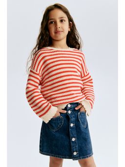 H&M - Girls Blue A-Line Denim Skirt