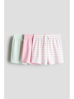 H&M - Girls Pink 3-Pack Cotton Jersey Shorts