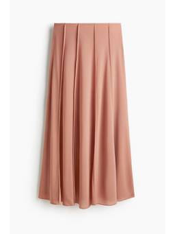 H&M - Women Orange Pintucked Skirt