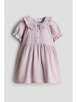 H&M - Girls Purple Cotton Muslin Dress