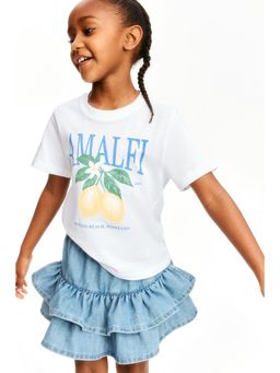 H&M - Girls White 5-Pack Cotton T-Shirts