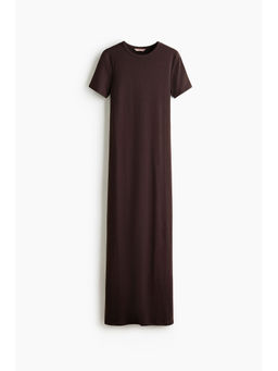H&M - Women Brown Long T-Shirt Dress