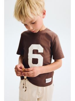H&M - Boys Brown Printed T-Shirt