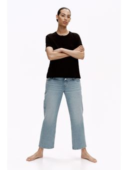 H&M - Women Blue MAMA Straight Ankle Jeans