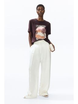 H&M - Women Brown Printed T-Shirt