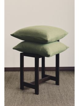 H&M - Green 2-Pack Cotton Muslin Pillowcases