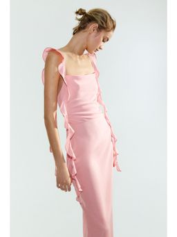 H&M - Women Pink Draped-Panel Dress