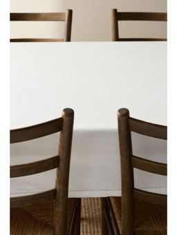 H&M - White Cotton Tablecloth