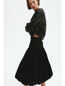 H&M - Women Black Midi Balloon Skirt